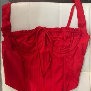 White Fox Boutique Red Crop Top